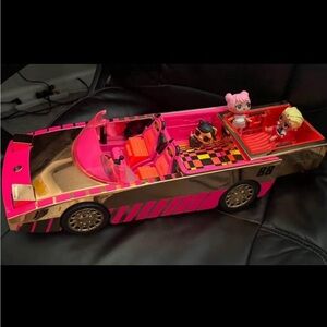 LOL Doll Pink and Gold Toy Car/pool with Dolls